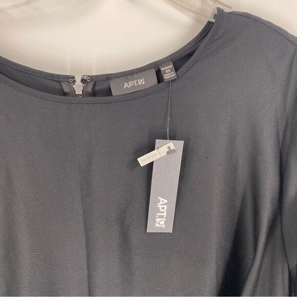 APT. 9 Women’s Short Sleeve Black Blouse size 2X - Picture 2 of 5